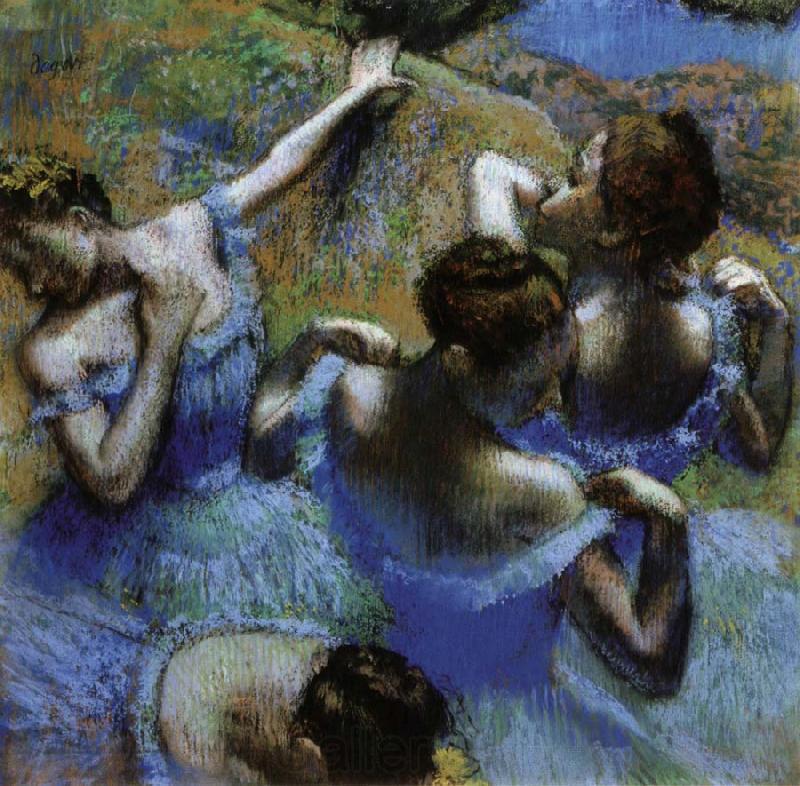 Edgar Degas Dancers in Blue